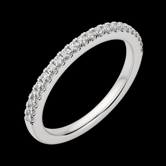 Petite Pavé Wedding Band - Picture 1 of 9